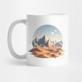 Low Poly Desert with Cactus Mug